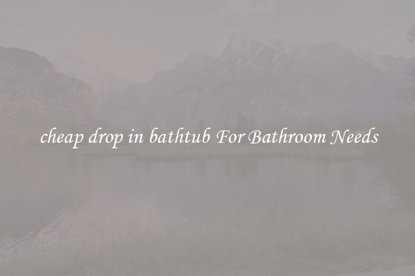 cheap drop in bathtub For Bathroom Needs