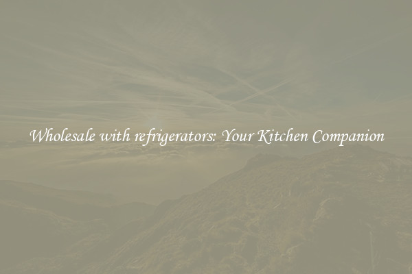 Wholesale with refrigerators: Your Kitchen Companion