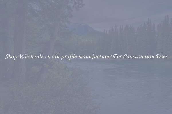 Shop Wholesale cn alu profile manufacturer For Construction Uses