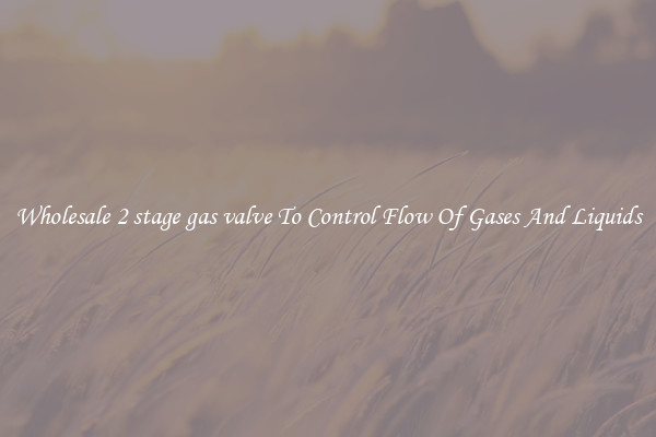 Wholesale 2 stage gas valve To Control Flow Of Gases And Liquids