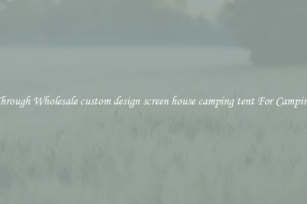 Look Through Wholesale custom design screen house camping tent For Camping Trips
