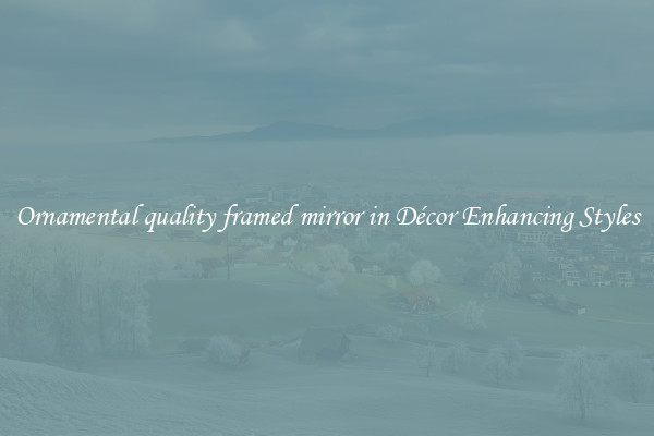 Ornamental quality framed mirror in Décor Enhancing Styles
