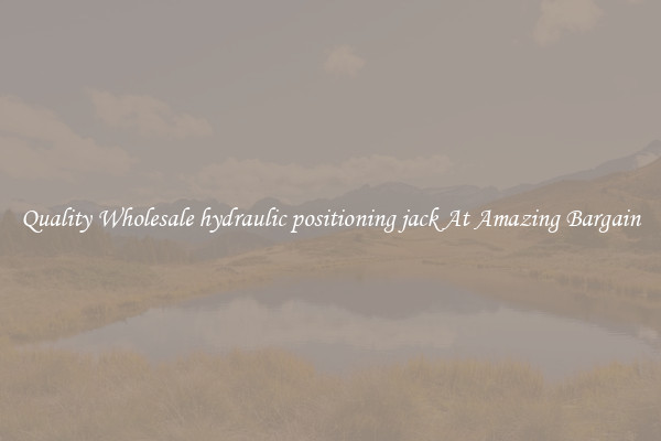 Quality Wholesale hydraulic positioning jack At Amazing Bargain