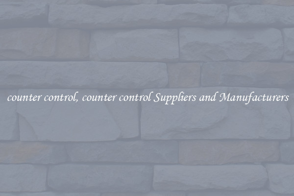 counter control, counter control Suppliers and Manufacturers