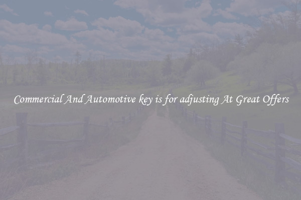 Commercial And Automotive key is for adjusting At Great Offers