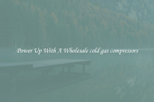 Power Up With A Wholesale cold gas compressors