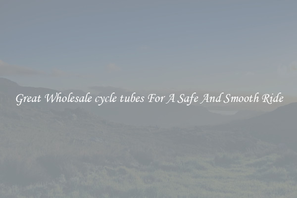 Great Wholesale cycle tubes For A Safe And Smooth Ride